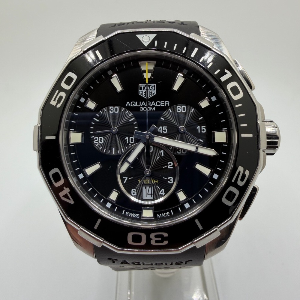 Men’s Tag Heuer Aquaracer CAY111A Quartz Mvt Chronograph Two Straps Included